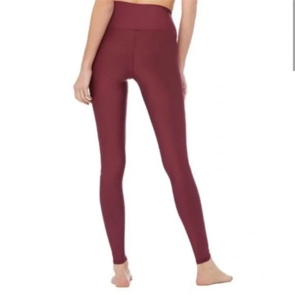 Alo Airbrush Tech Lift High Waist Leggings | Black Cherry | Small - Picture 2 of 8